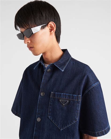 prada denim shirt